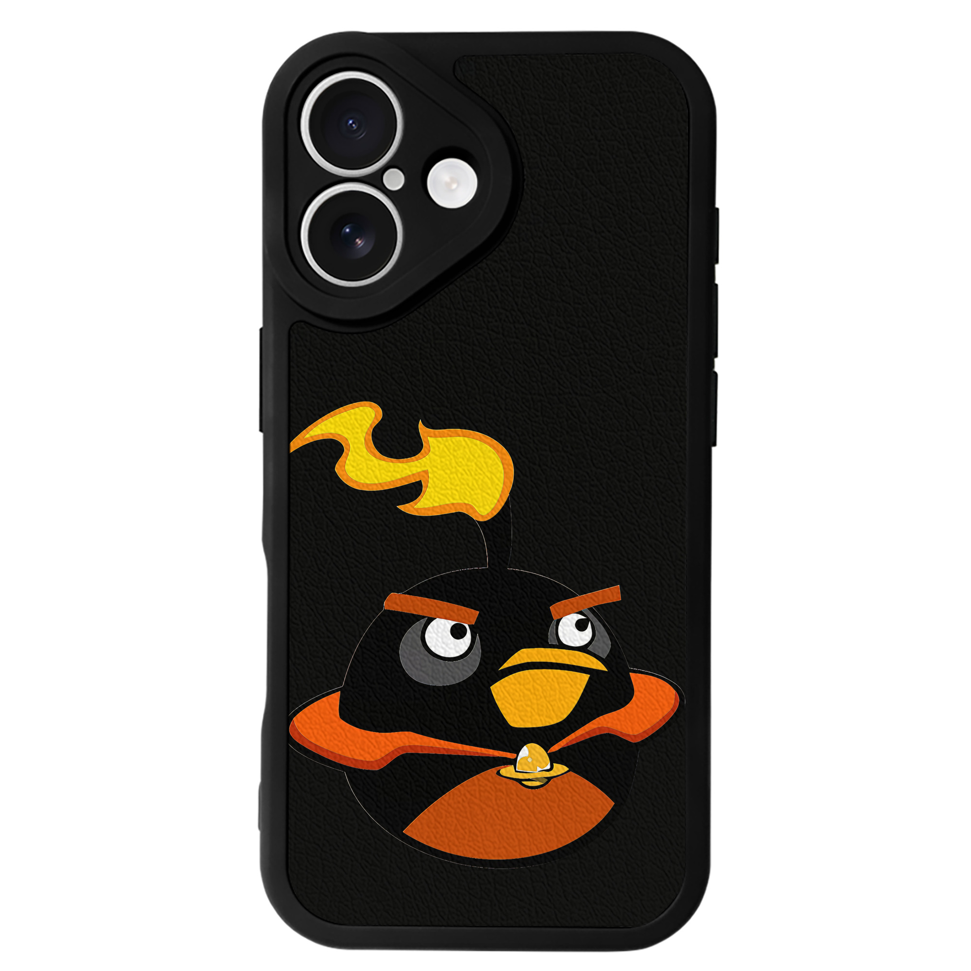 （画像用） Angry Birds アングリーバード 【iPhone 16シリーズ対応】シリコンスマホケース（レザー調） 材質：シリコン